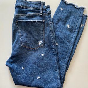 A&F Simone Hi Rise Ankle Daisy Jeans